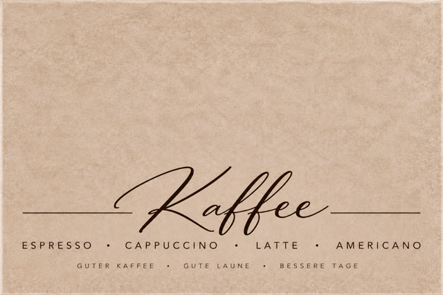 Coffee Station Matte 40 x 60 cm " Kaffee "