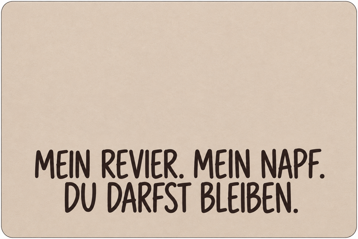 Napfunterlage  40 x 60 cm " Mein Revier "