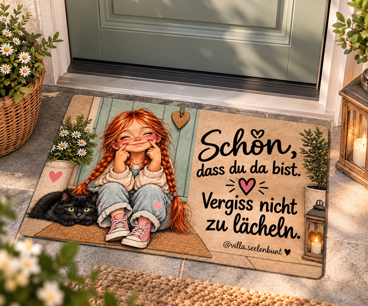Fußmatte 40 x 60 cm " Schön das du da bist "