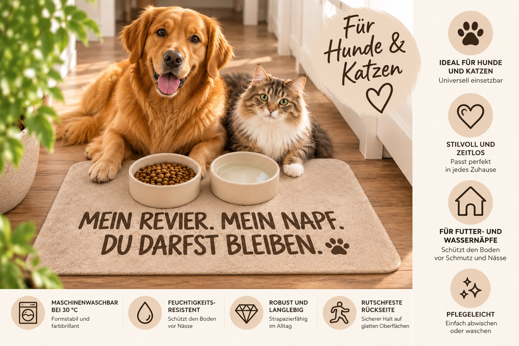 Napfunterlage  40 x 60 cm " Mein Revier "