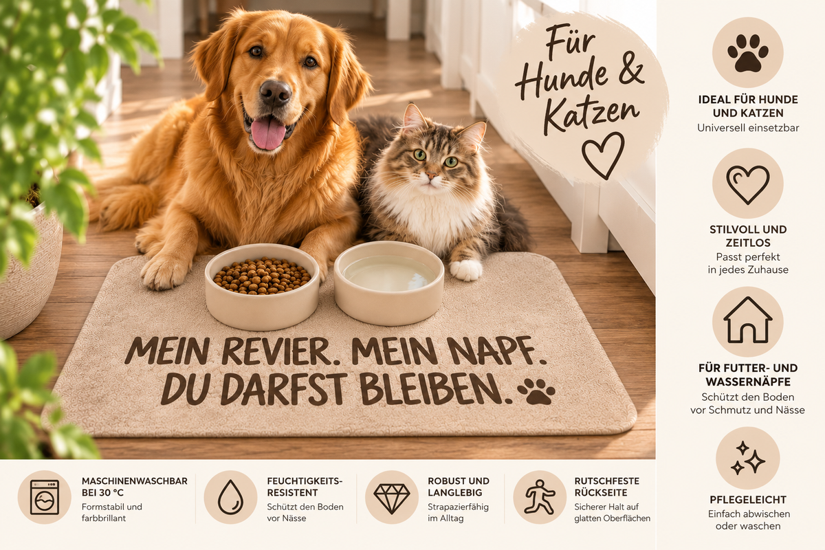 Napfunterlage  40 x 60 cm " Mein Revier "