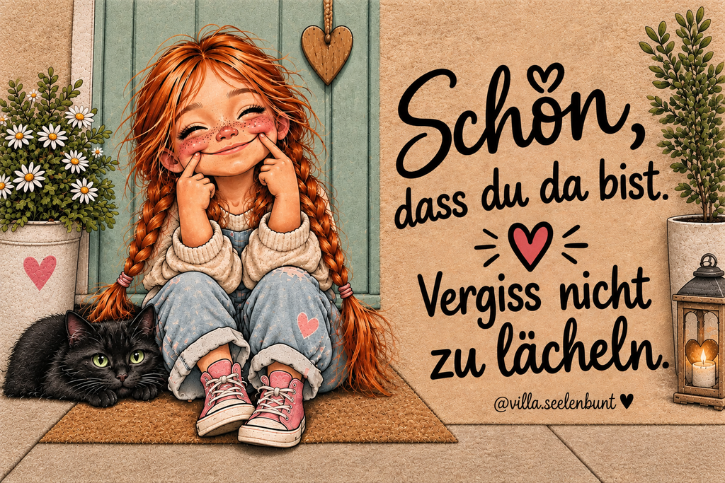 Fußmatte 40 x 60 cm " Schön das du da bist "
